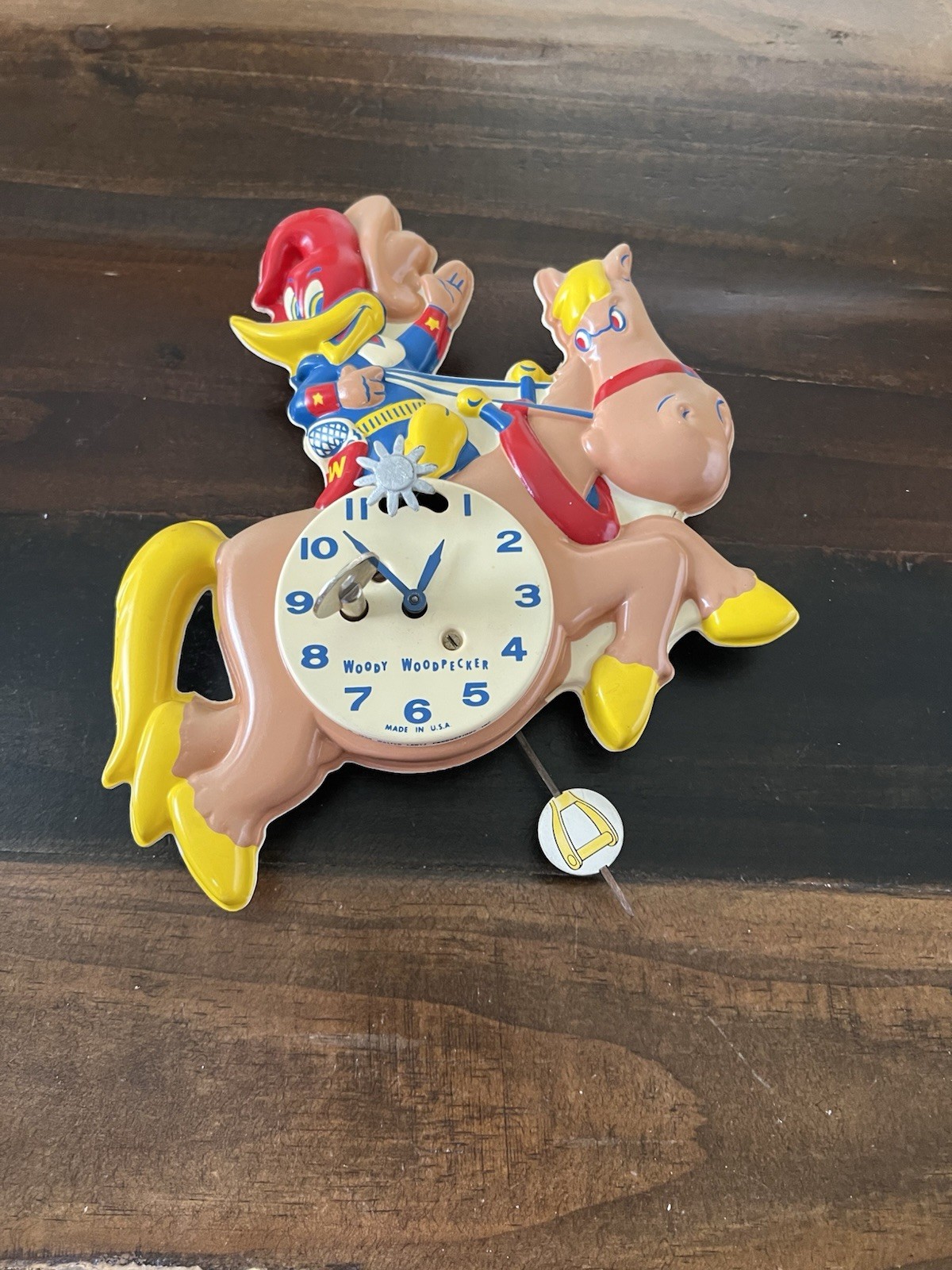 1959 Woody Woodpecker Westclox Animated Wall Clock