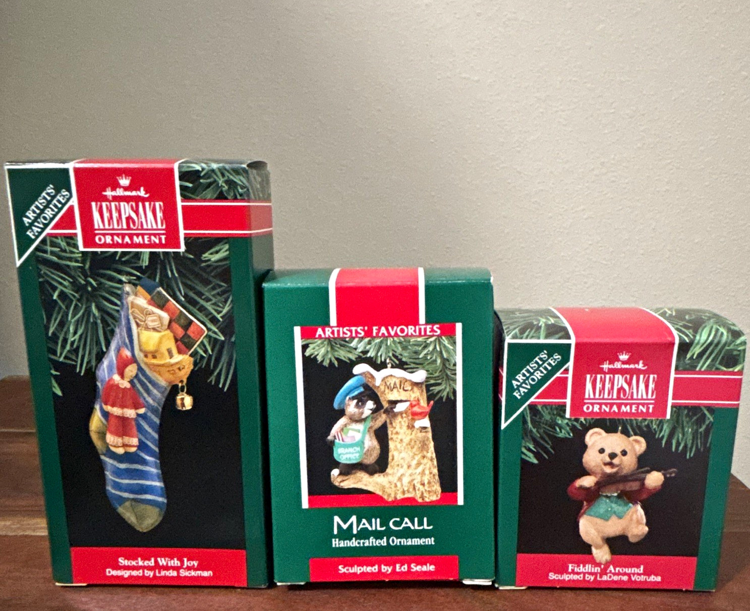 Hallmark Keepsake Artists' Favorites Christmas Ornaments Lot of 3 89-92 NIB Hallmark Keepsake Artists' Favorites Christmas Ornaments Lot of 3 89-92 NIB
