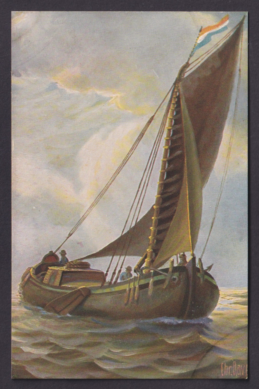 Vinatge postcard GERMANY Marine-Galerie Nr.177 - Dutch coaster