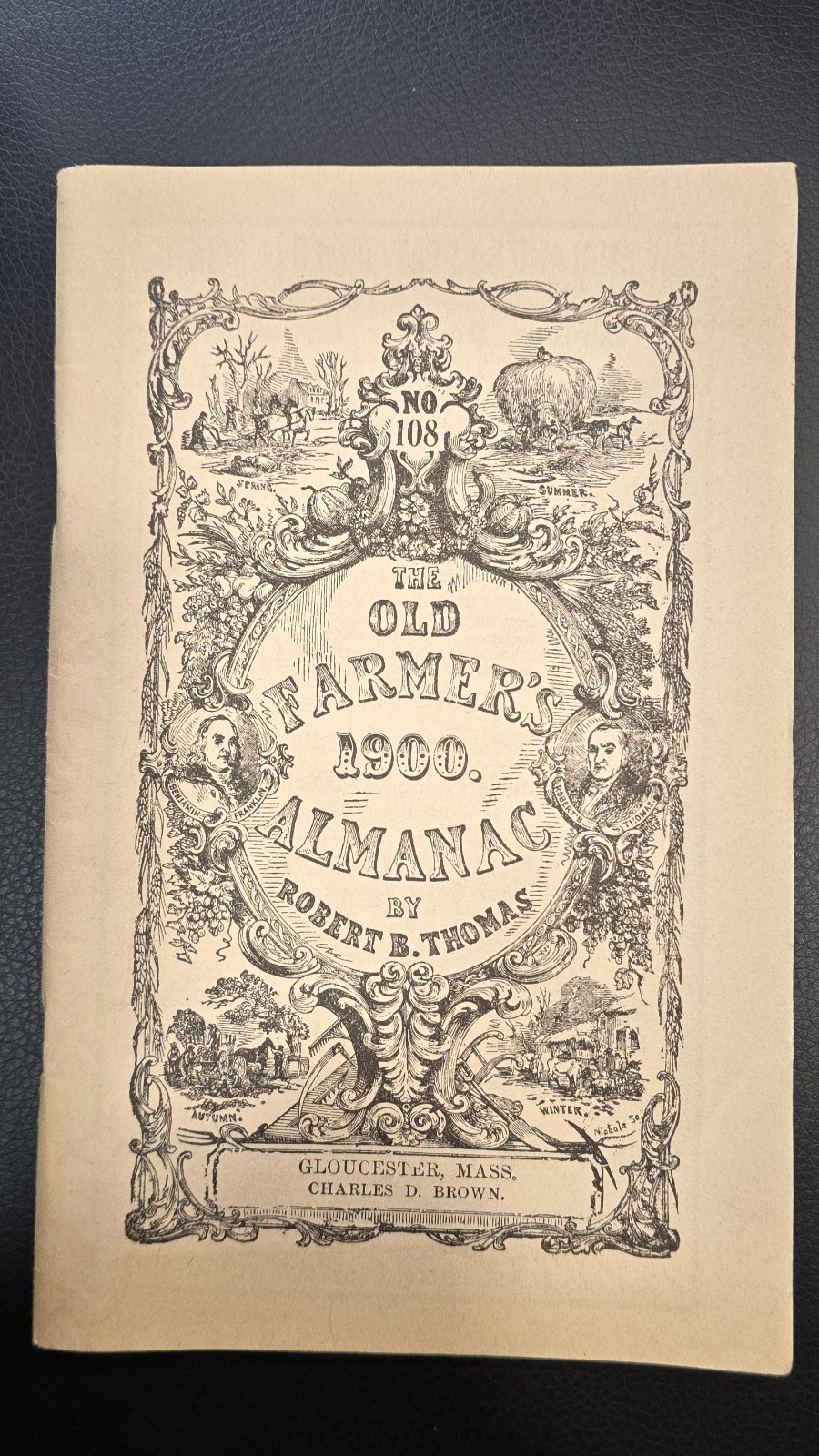 1900 Old Farmer’s Almanac No. 108 - PRISTINE/MINT - Gloucester MA Local Imprint