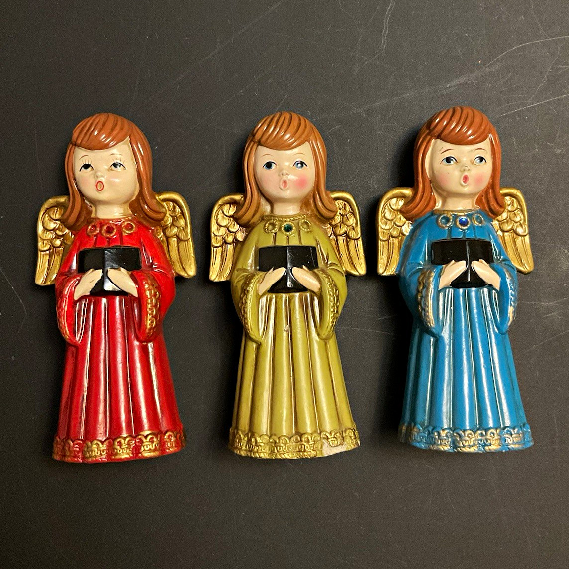 Vtg Ardco Christmas Choir Angel Figurines - Made in Japan
