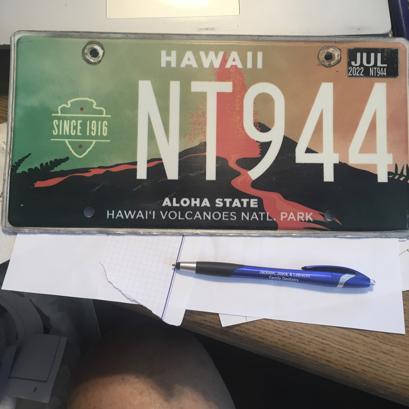 hawaii volcanoes national park LICENSE PLATE  LOW PRICE SMALL DEFECTS, SHIPSFAST