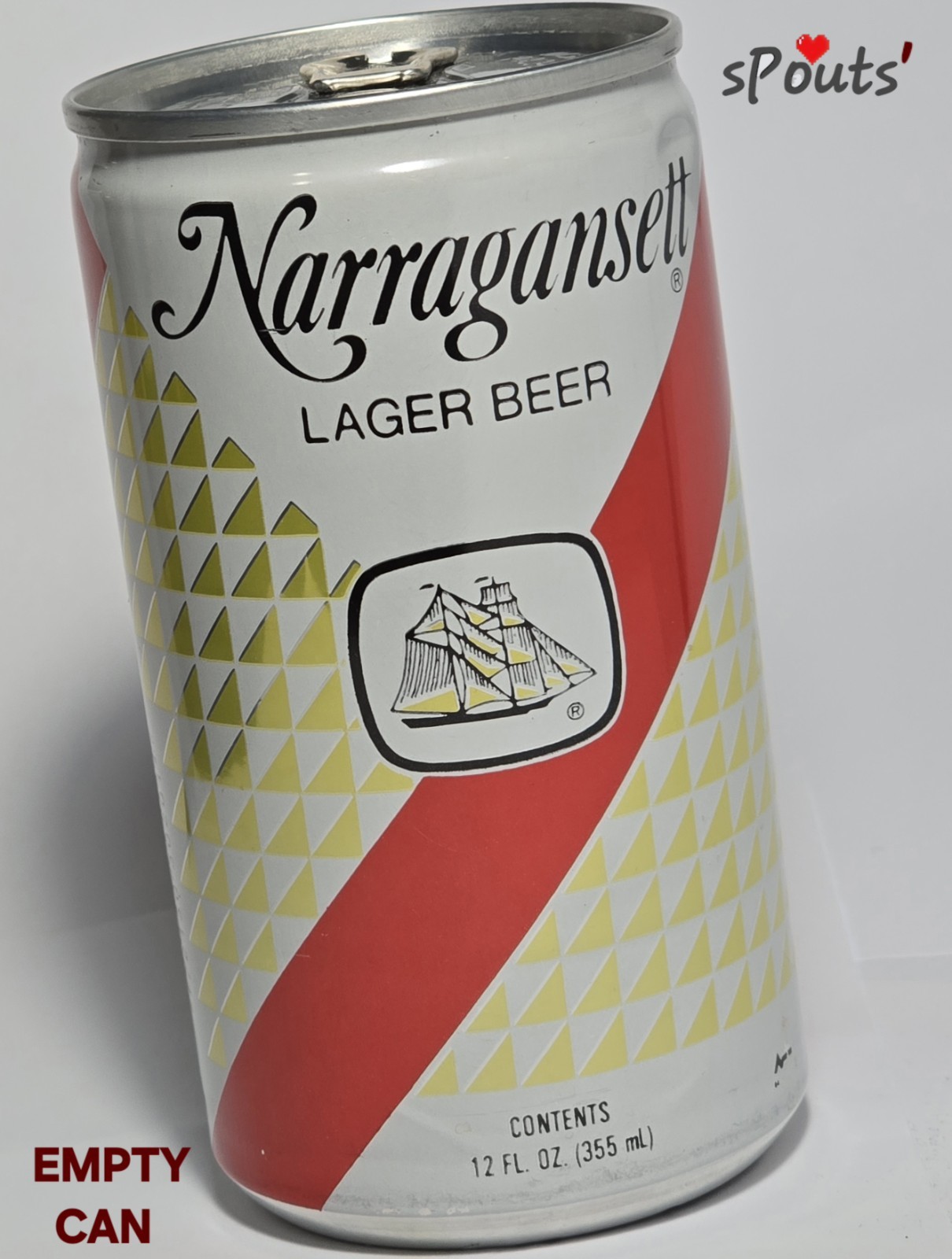 1980 NARRAGANSETT FALSTAFF BEER CAN WHITE SHARK JAWS MOVIE QUINT RHODE ISLAND NE