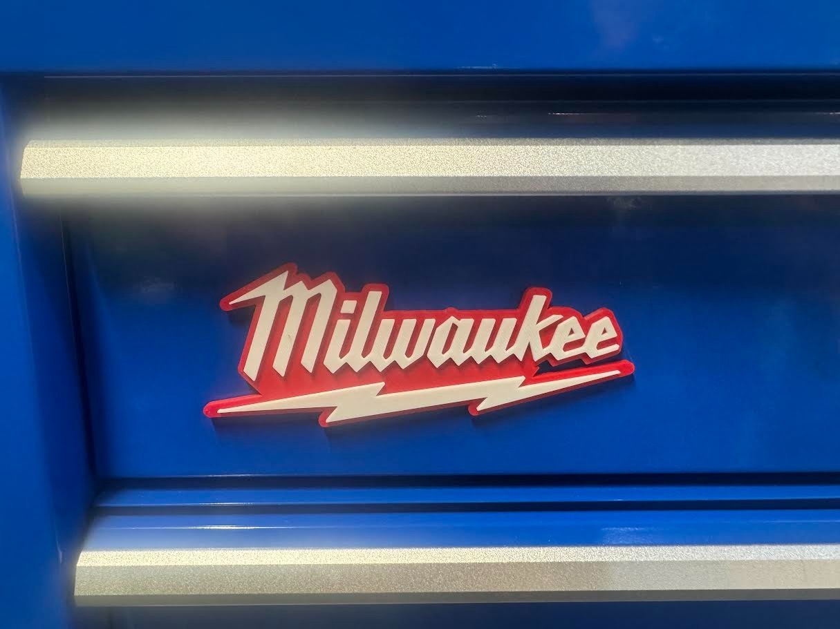 Milwaukee Logo 3d Printed Set Of Two