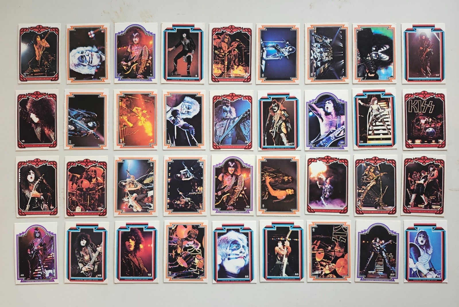 KISS Lot 36 RARE 1978 Vintage Donruss Series 1 Trading Cards NO DUPES G-VG COOL