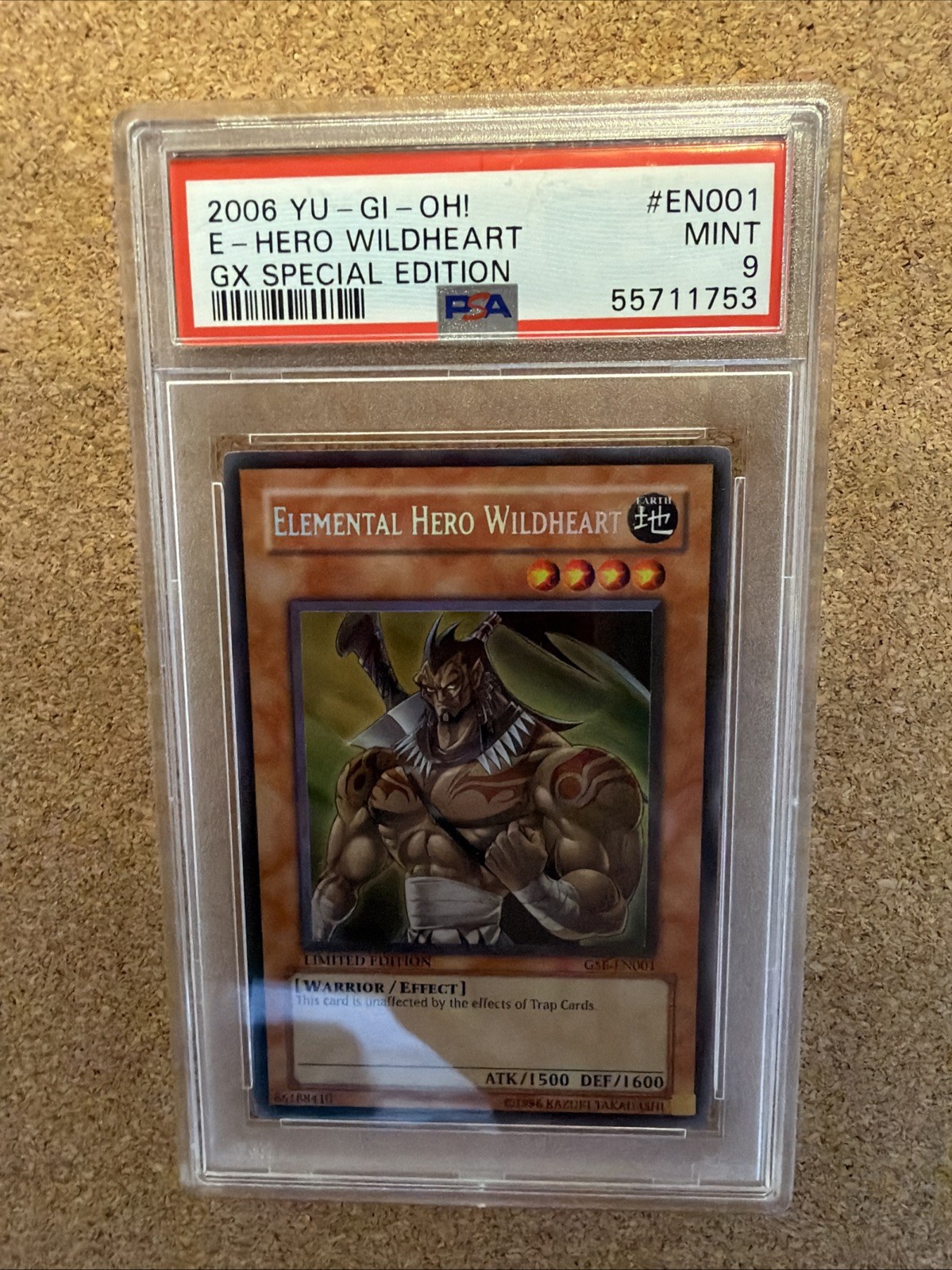  Yugioh Elemental Hero Wildheart GSE-EN001 GX Special Edition PSA 9