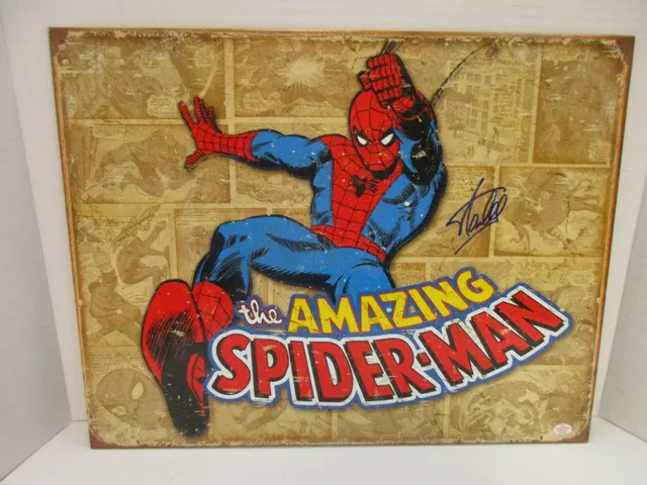 Stan Lee signed autographed metal sign PAAS COA 772 1