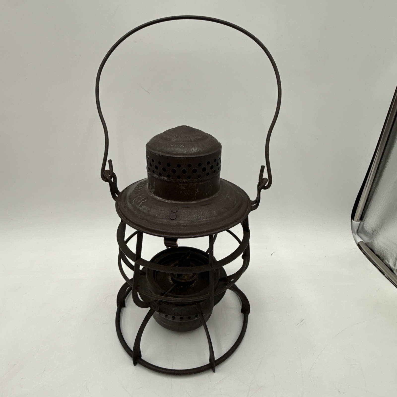 VINTAGE ARMSPEAR BOSTON & MAINE RAILROAD LANTERN FRAME - FRAME ONLY