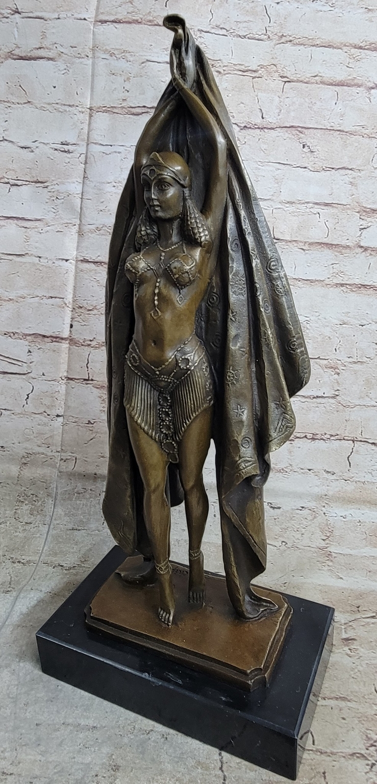 ART DECO NOUVEAU DANCER SIGNED  CHIPARUS 100% PURE HOTCAST BRONZE STATUE