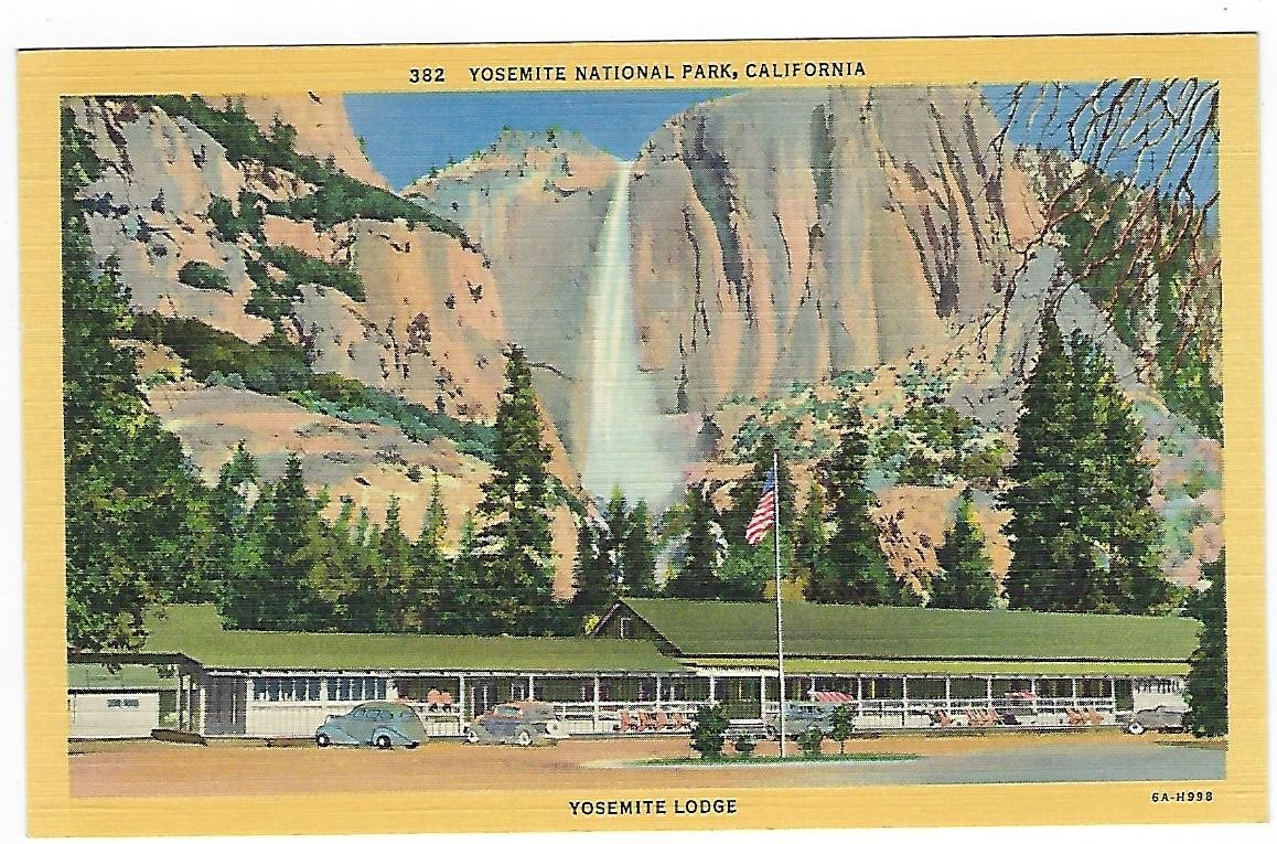 Yosemite Lodge-Yosemite National Park-California-Vintage Postcard Yosemite Lodge-Yosemite National Park-California-Vintage Postcard