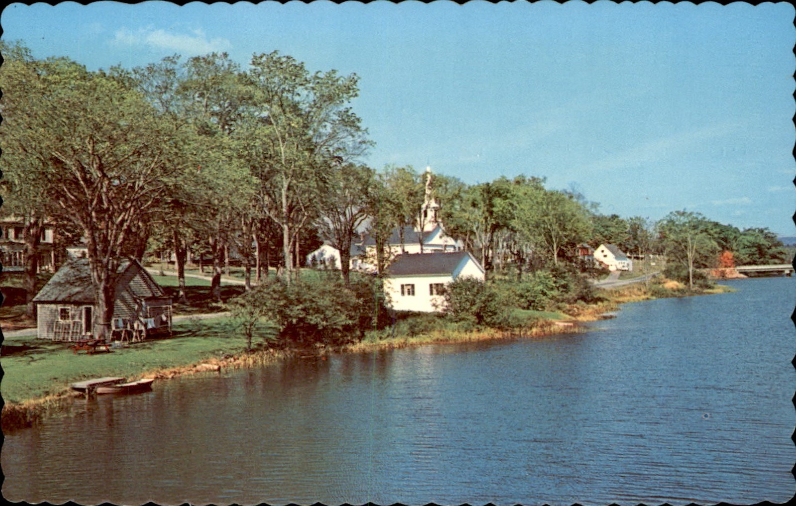 Orland Maine ME Homes on River c1960s Vintage Postcard