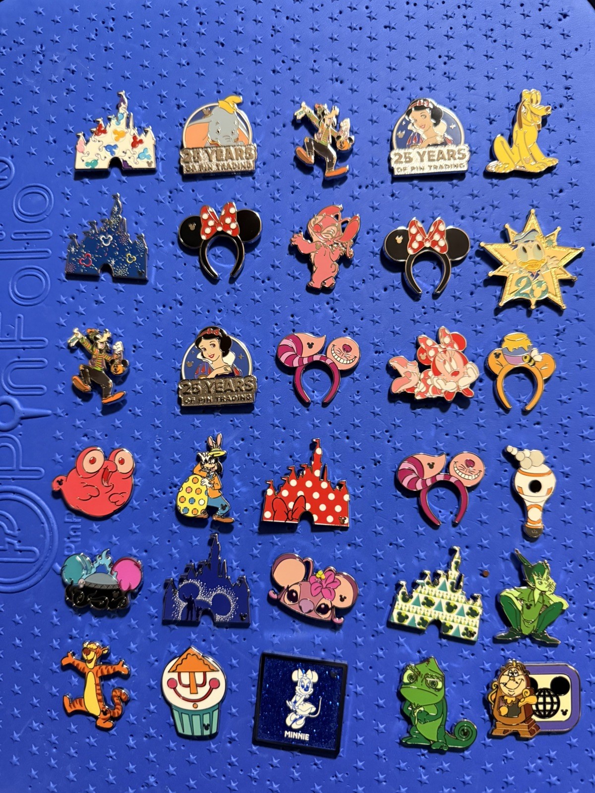 30 Authentic Disney Parks 25 Years Minnie Mouse & Castle Trading Pin Set Lot