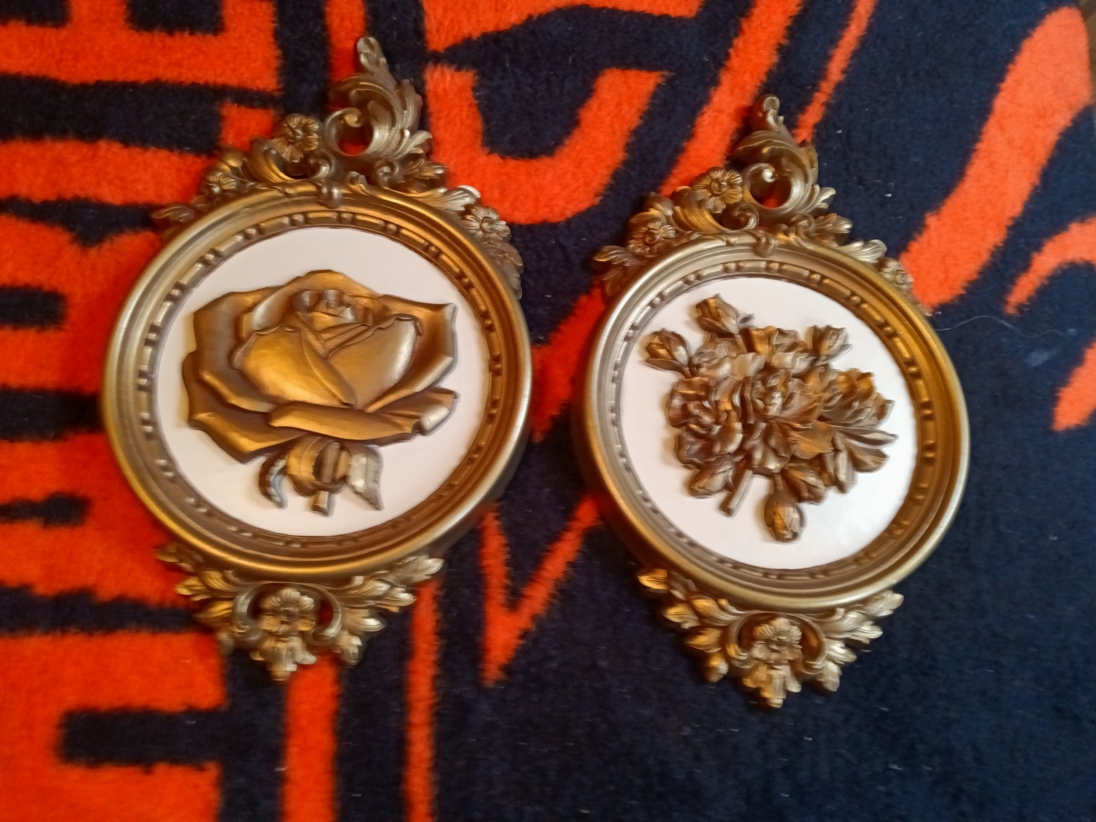Vintage pair of 1970s Dart Inc plastic Wall Decor 