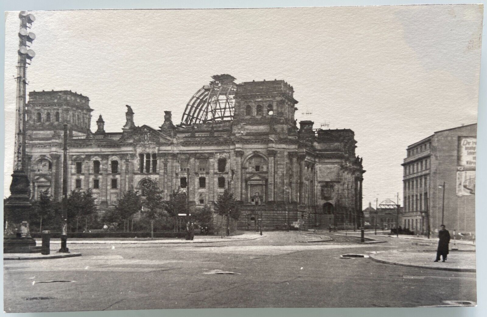 WWII 1945 BERLIN Battle Reichstag Ruin  Red Army Original Vintage Photo