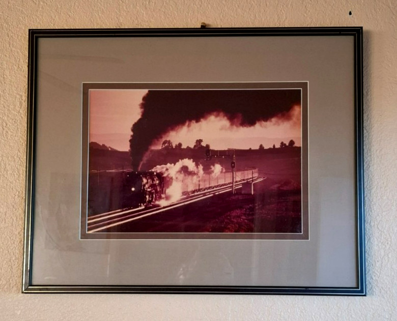 Robert Morris Photo Santa Fe San Francisco Chief Steam Train Framed Railroad