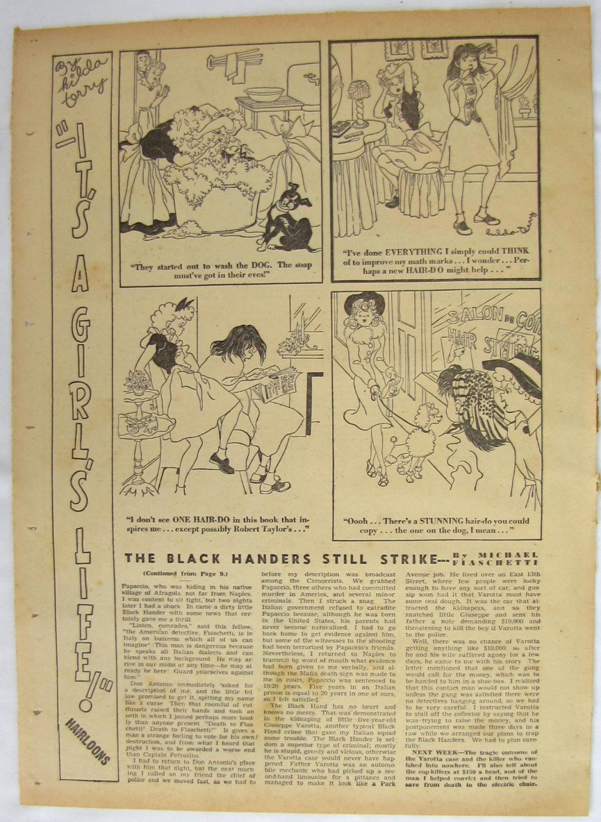 Vintage 1943 IT\'S A GIRLS LIFE by Hilda Terry Newspaper Cartoon Comic Strip