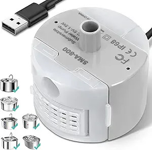 Ultra-Quiet Replacement Pump for Stainless Steel Cat Water Fountains - SMA-800