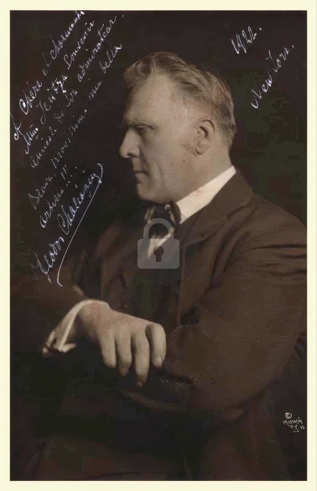 Feodor Chaliapin Signed Autograph Photo Postcard COPY