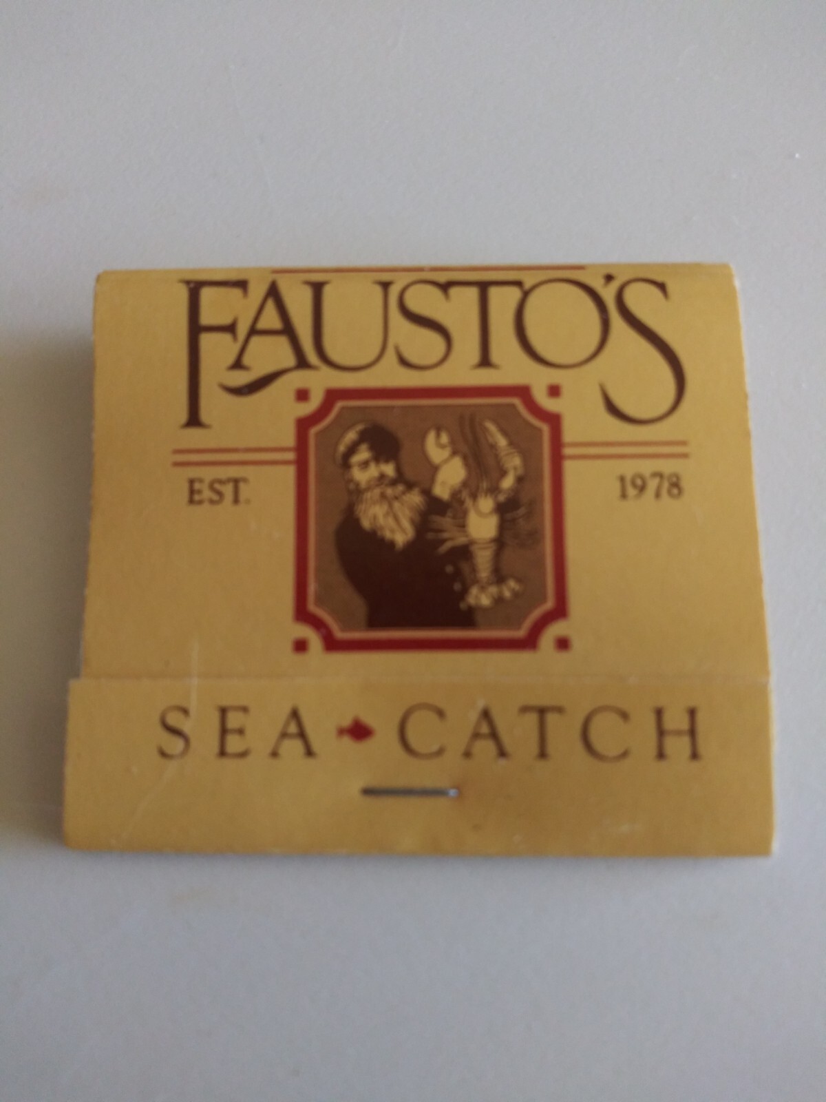 Vintage Matches From Fausto\'s Seafood Restaurant Hyatt Regency Dallas Texas