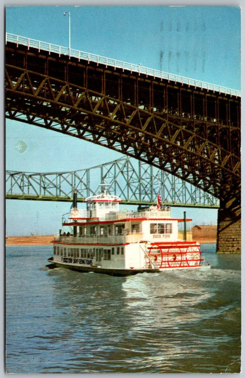 St. Louis Missouri 1970 Postcard Huck Fin Excursion Boat