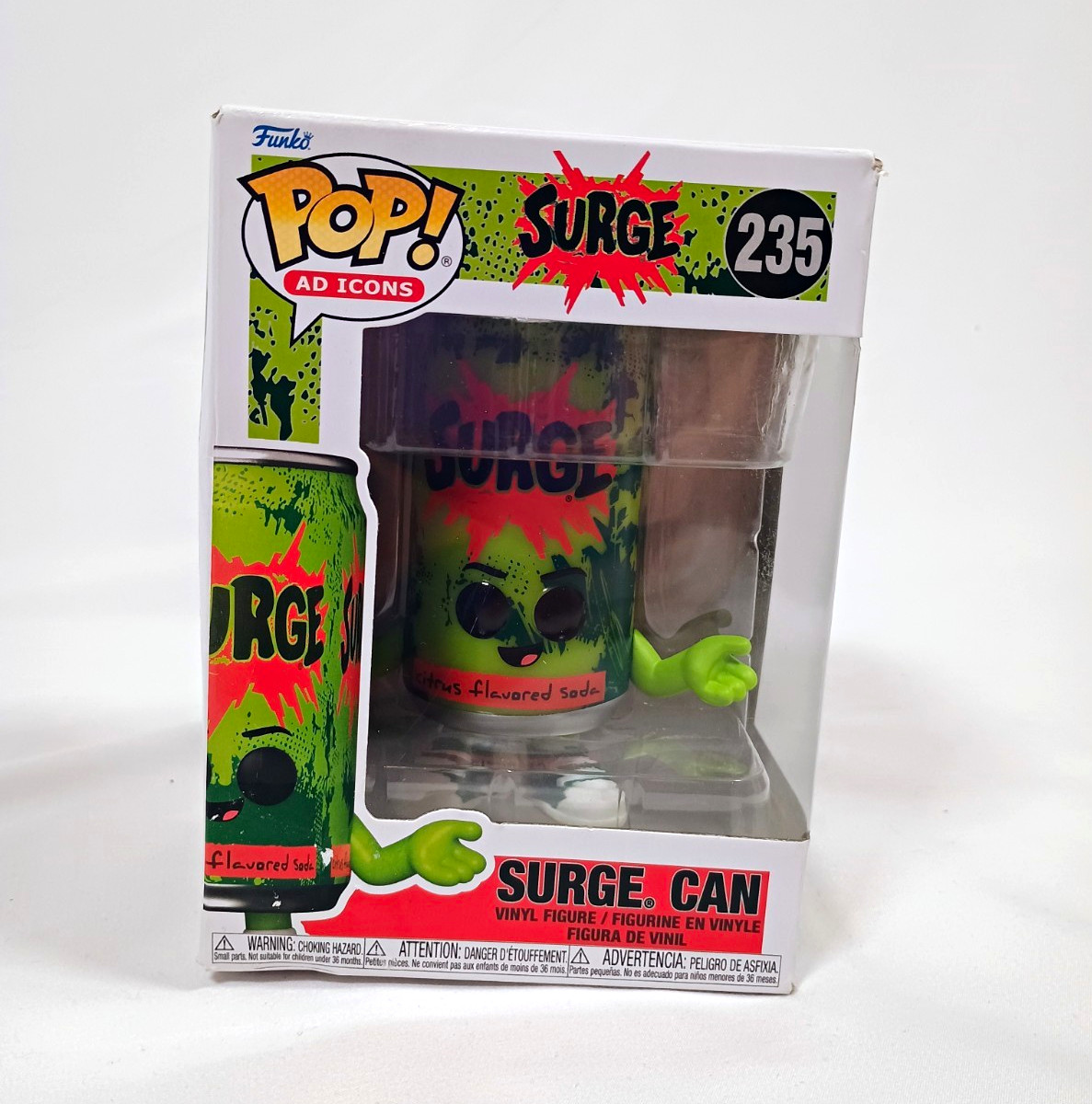 Funko Pop Ad Icons Surge Can #235 Vinyl Figure New in Box Coca-Cola Soda