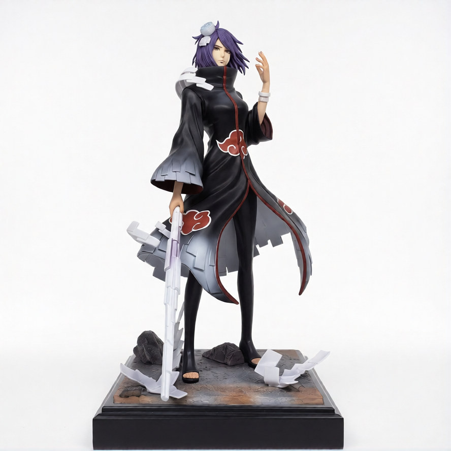 Konan 13in Angel Paper Jutsu Akatsuki Cloak PVC Figure Statue Desk Model