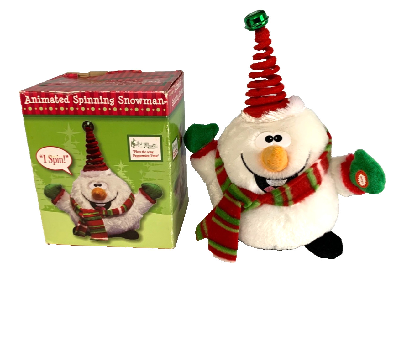 Kids of America Christmas Spinning Snowman, Animated Dances To peppermint twist