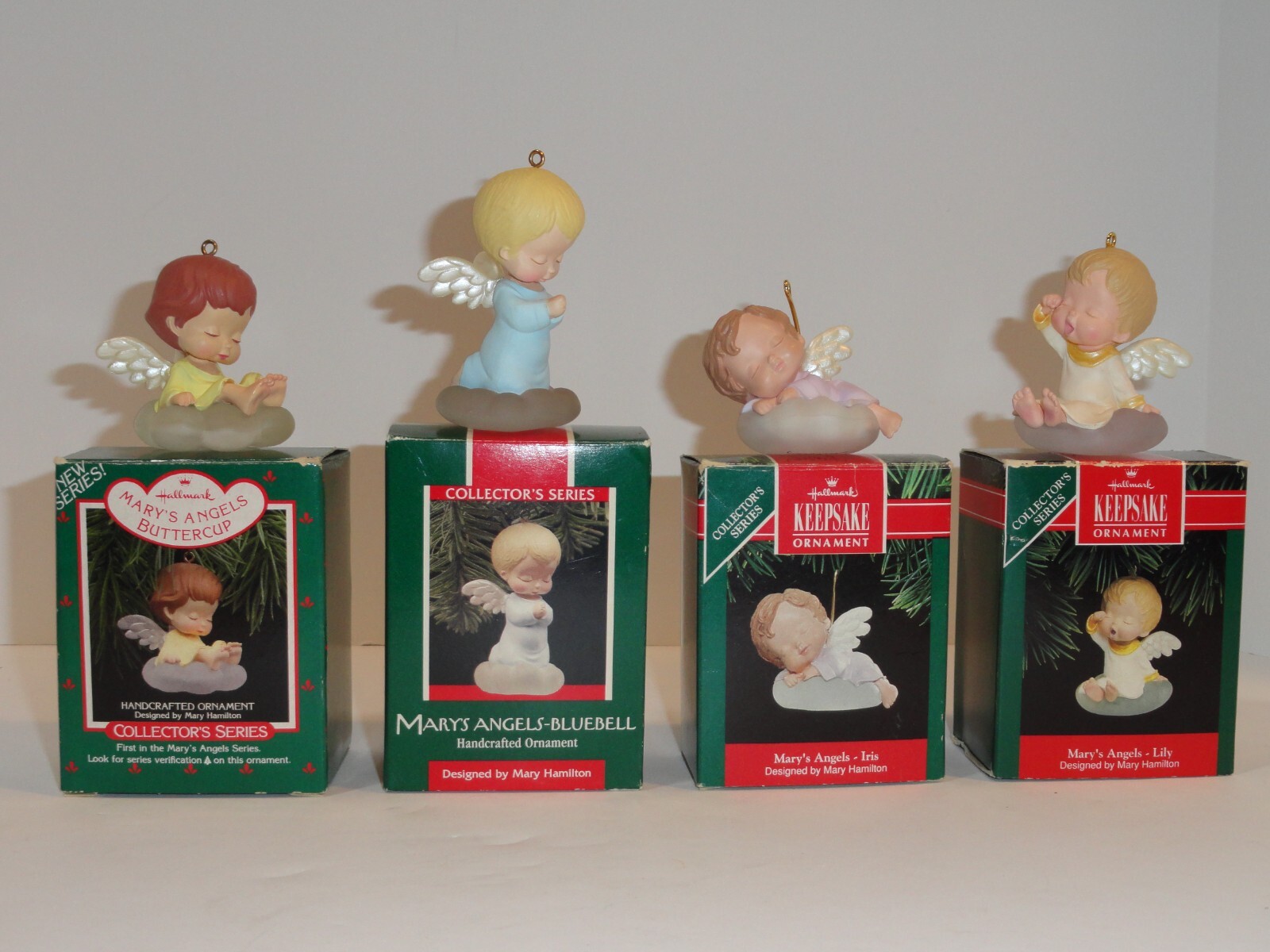 LOT 4 MARY'S ANGELS Hallmark KEEPSAKE ORNAMENTS QX407-4 QX454-5 QX427-9 QX427-4