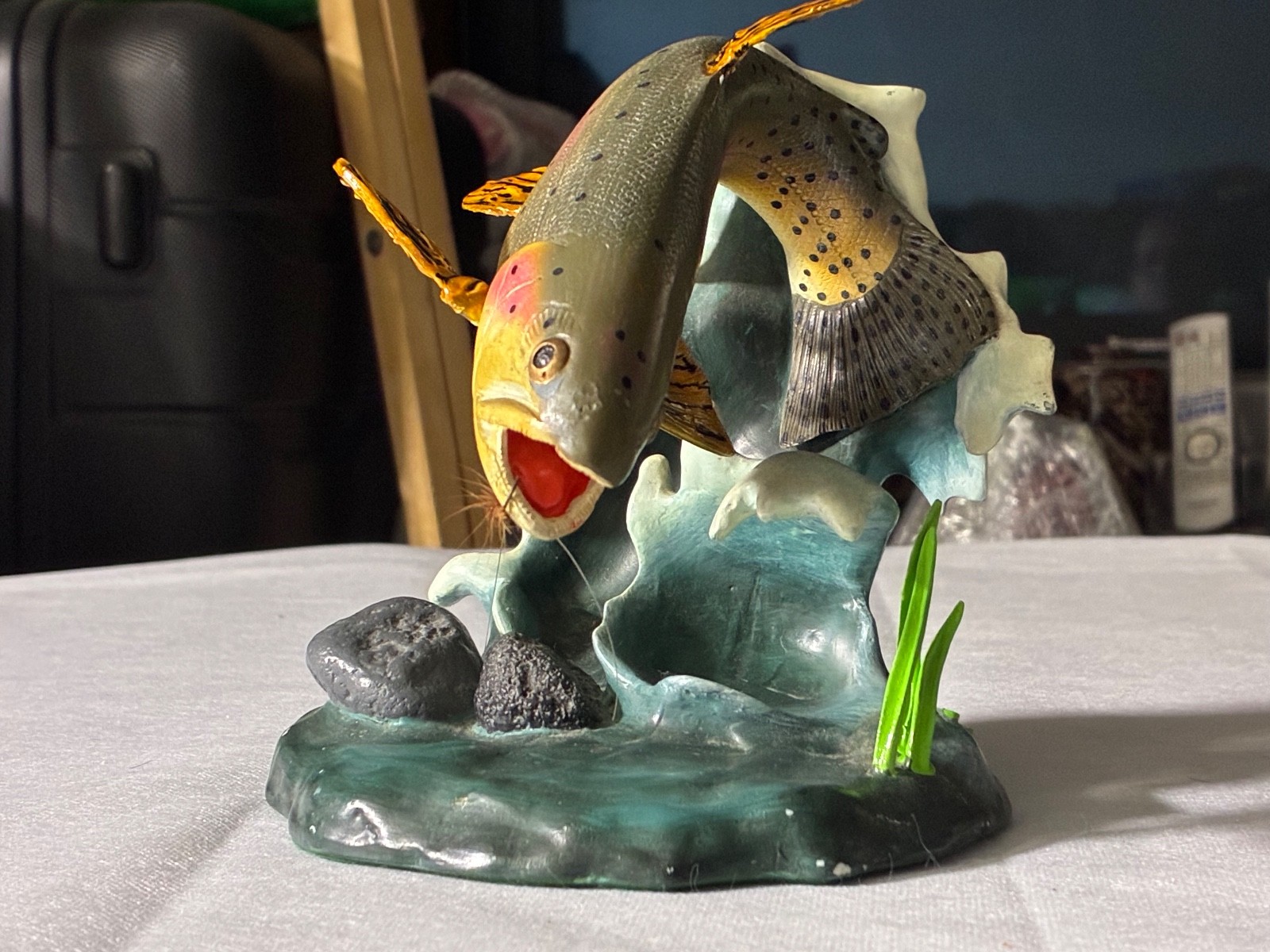 GENTLE YELLOWSTONE TROUT SCULPTURE