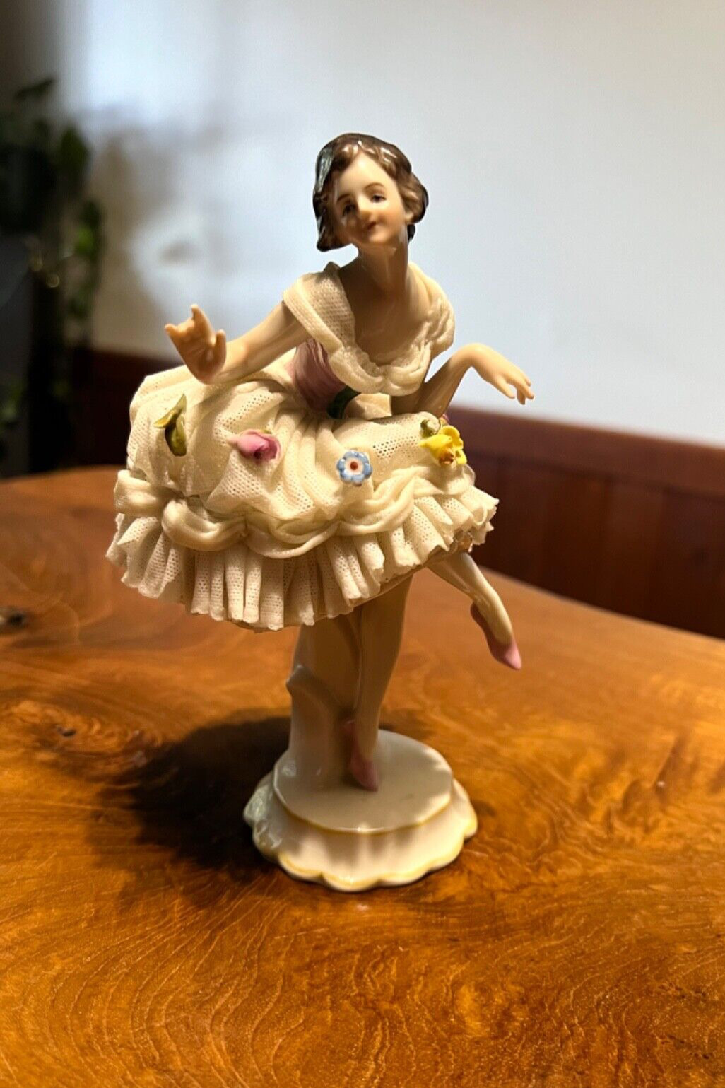 Beautiful Vintage Volkstedt Porcelain Lace Ballerina Figurine