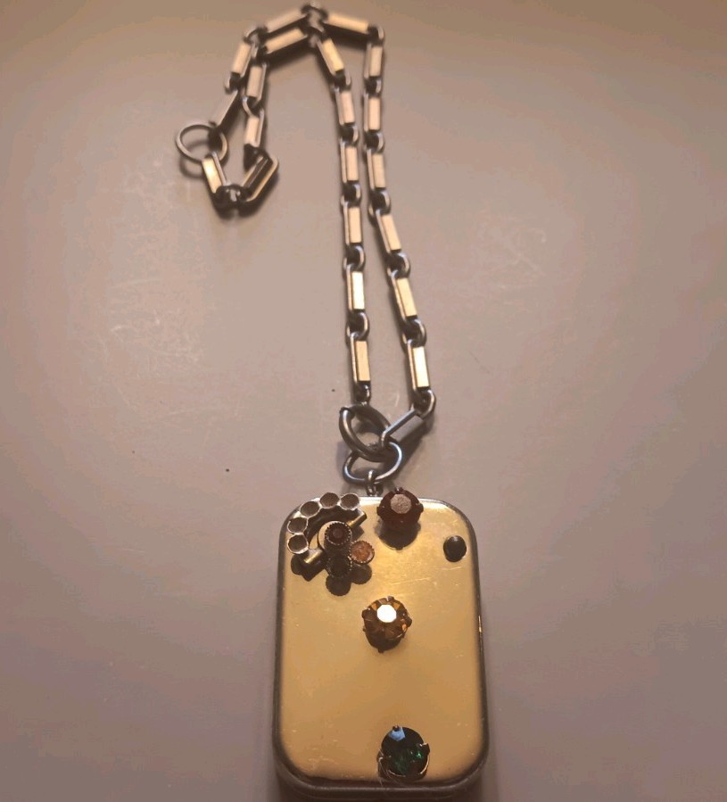 Vintage Reuge Swiss Miniature Music Box Necklace Pendant With Chain