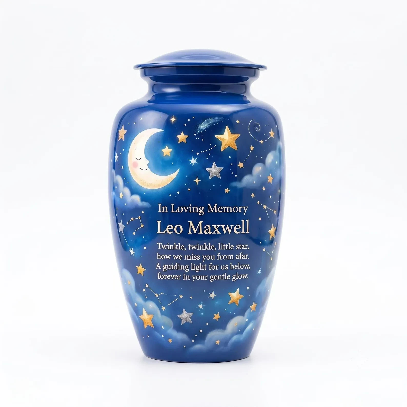 Starry Night Memorial Cremation Urns for Ashes 10 inch ship fedex