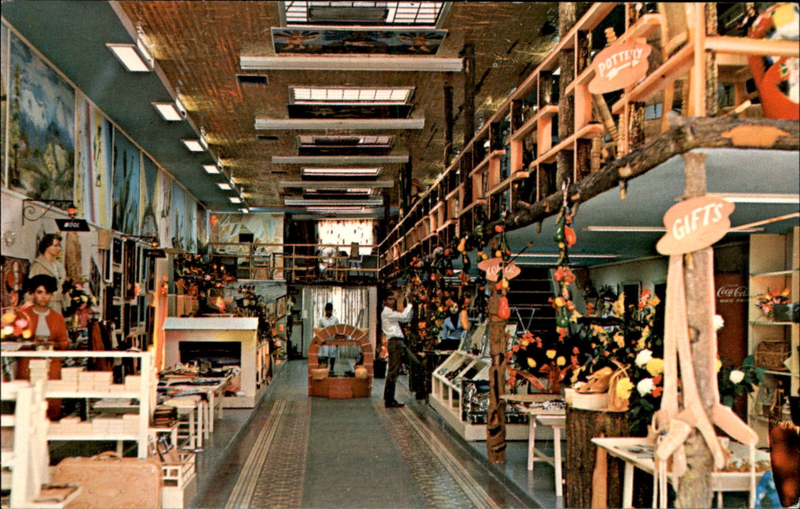Nogales AZ Mexican Art Store Interior Petley Studios c1950s-60s Vintage Postcard