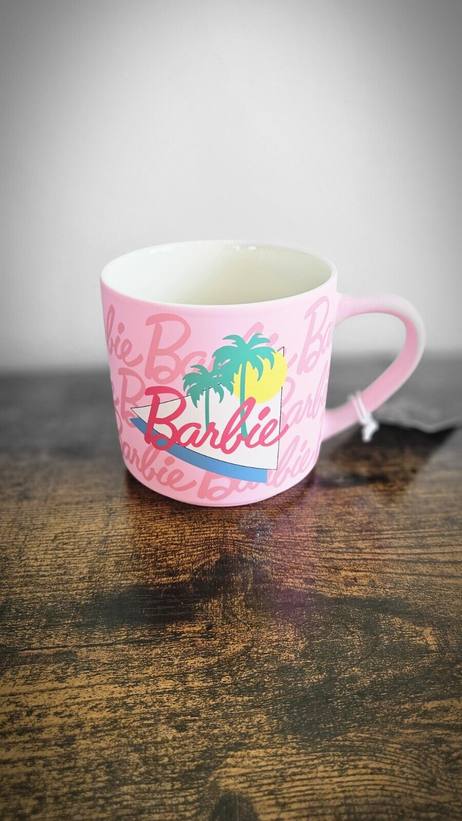 Barbie Stoneware Pearl Pink 15oz Coffee Mug NEW