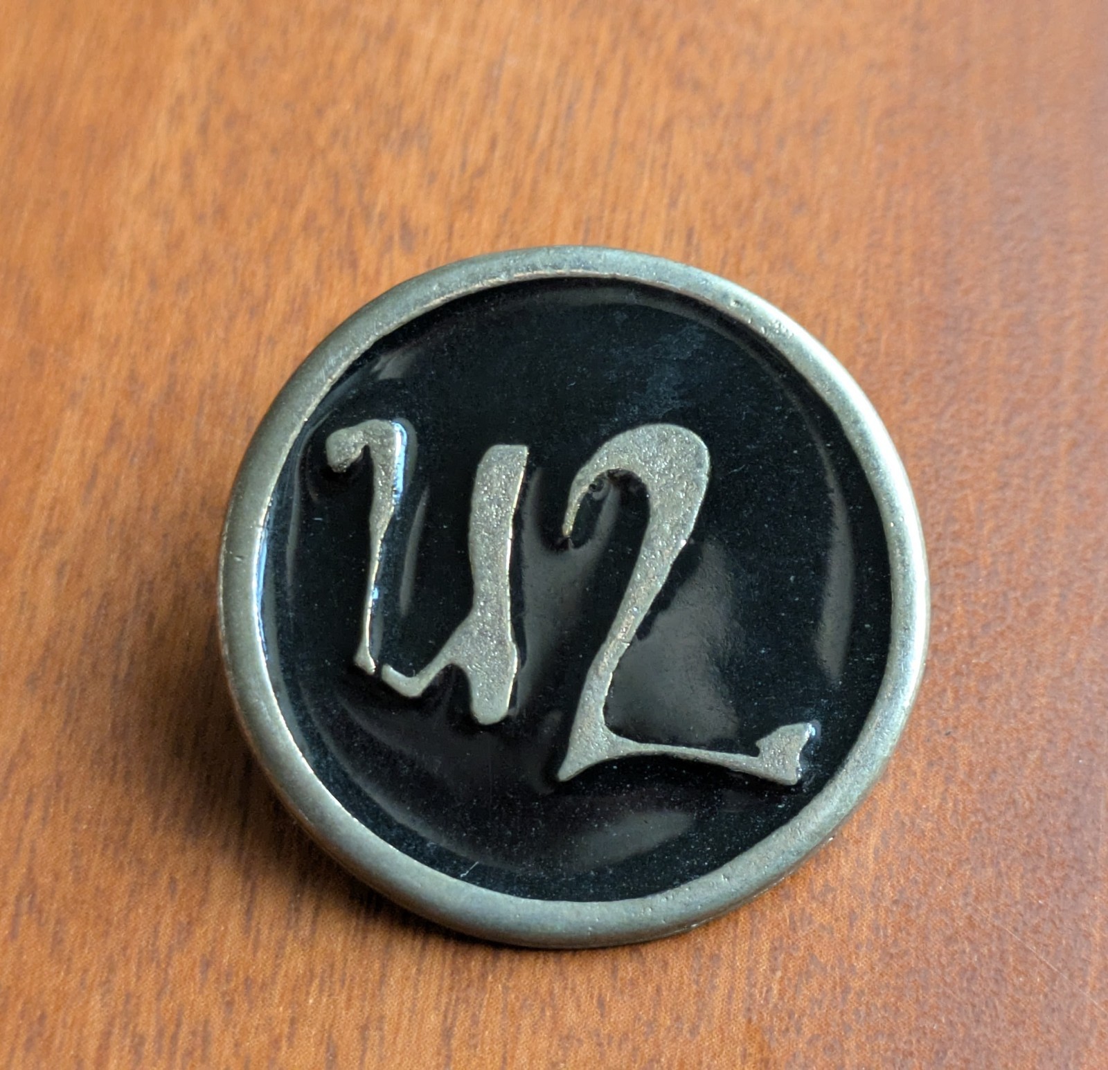 Vintage U2 Enamel Lapel Pin Achtung Baby, Band Logo, 1992, Excellent Condition