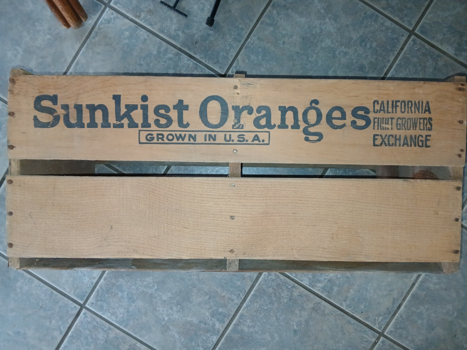 Vintage 1923 Antique LARGE Sunkist Oranges California Fruit USA Wood Box Crate