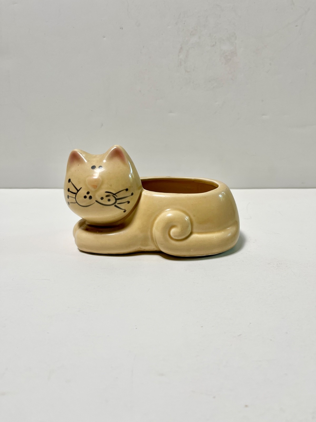 Small Vintage Cat Planter Kawaii Cutesy Kitty Small Vintage Cat Planter Kawaii Cutesy Kitty