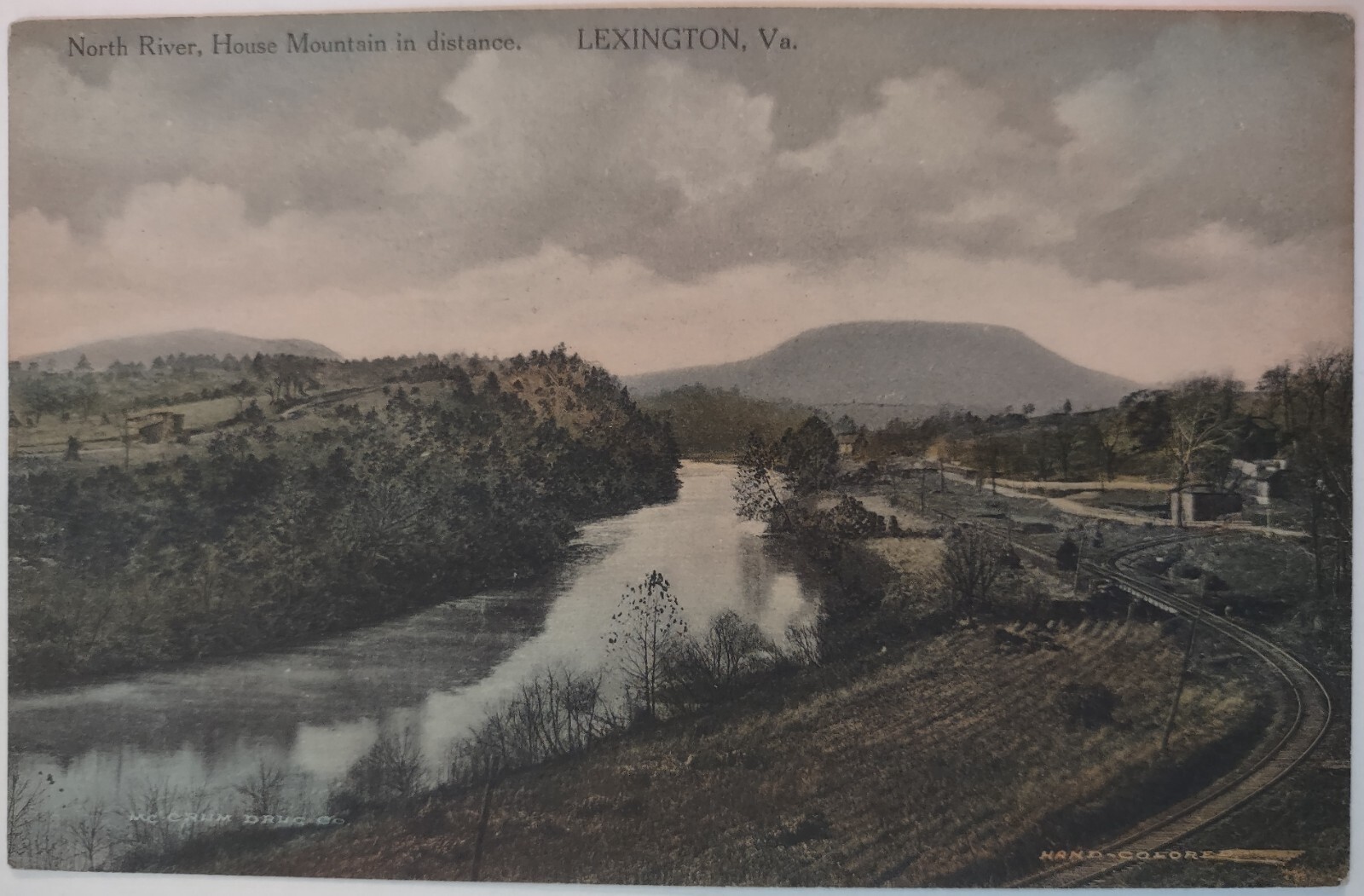 Vintage Postcard North River House Mountain Lexington Virginia McCrum Drug AA32