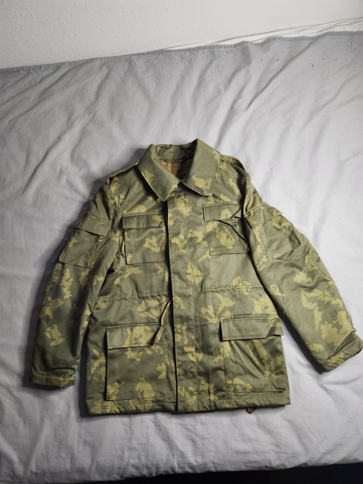 Vintage 1980s Soviet KGB Border Guard Jacket Berezka Camo Size 44-2 Military NEW