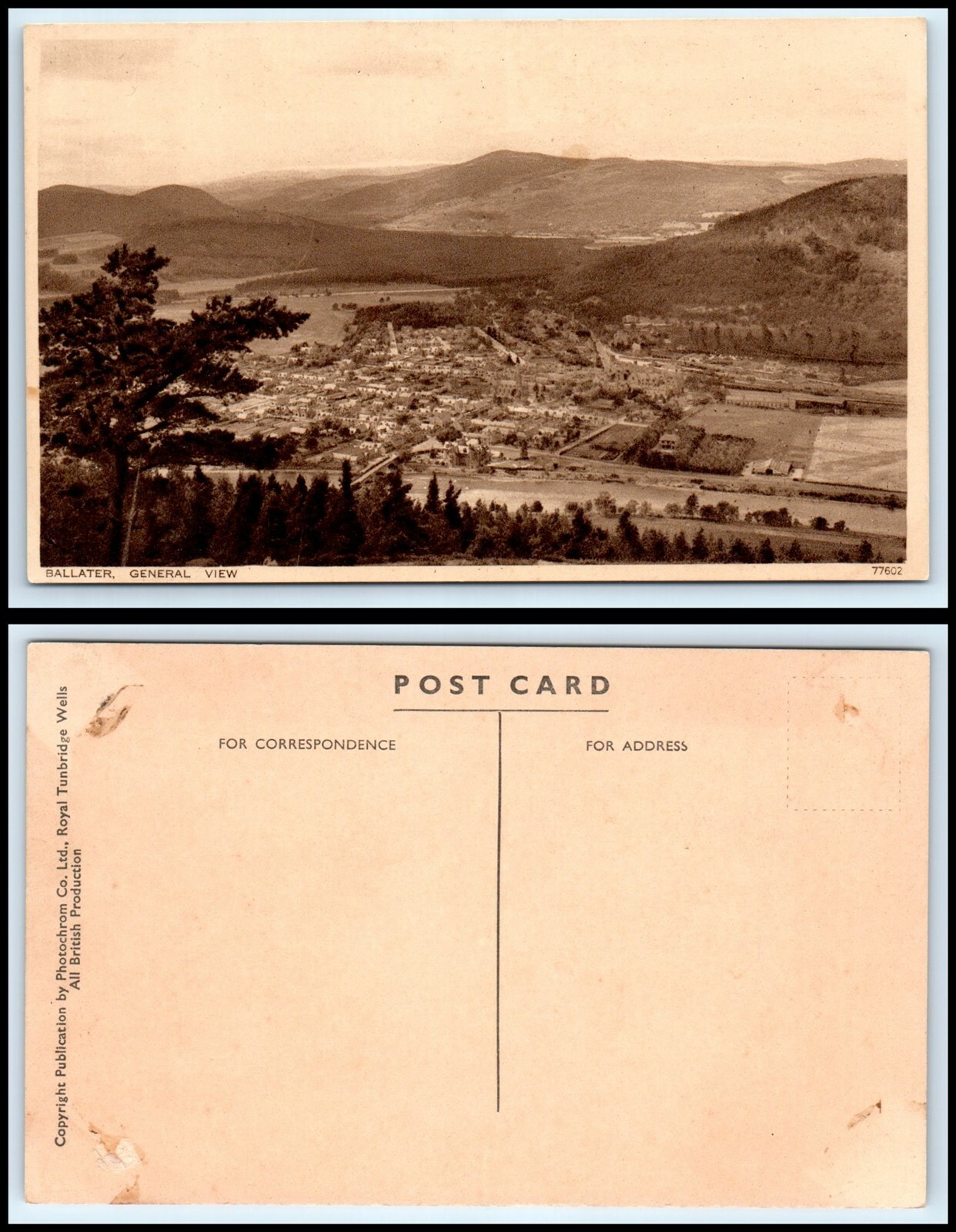 UK / SCOTLAND RPPC Photo Postcard - Ballater, General View BZ5 UK / SCOTLAND RPPC Photo Postcard - Ballater, General View BZ5