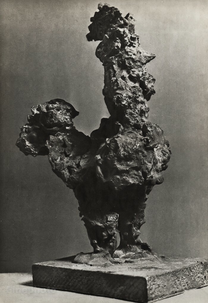 1940s BRASSAI Vintage Photo Of Pablo Picasso 1943 Rooster Sculpture Art 12x16