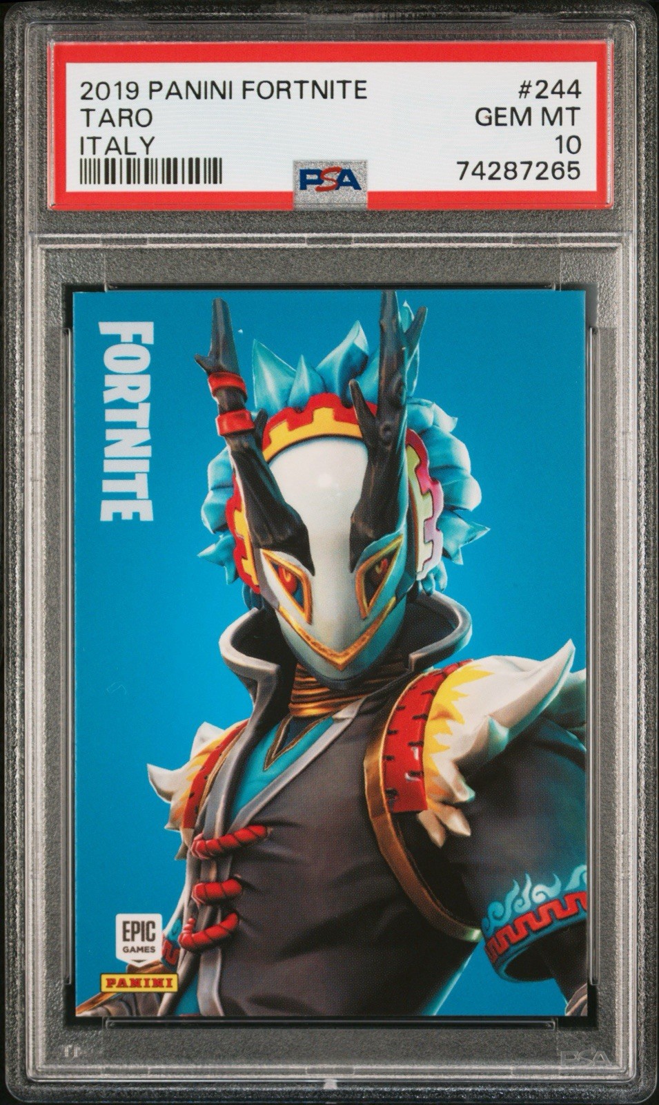 2019 Panini Fortnite Series 1 Italy #244 Taro PSA 10 GEM MINT