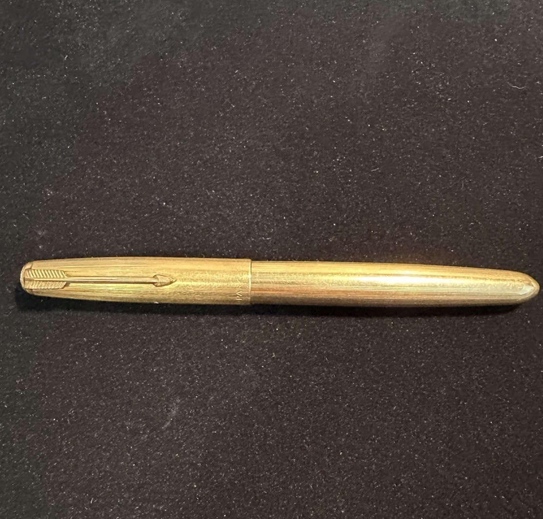 1948 Parker 51 Aerometric Fountain Pen 1/10 14K Gold Filled Cap Vintage USA