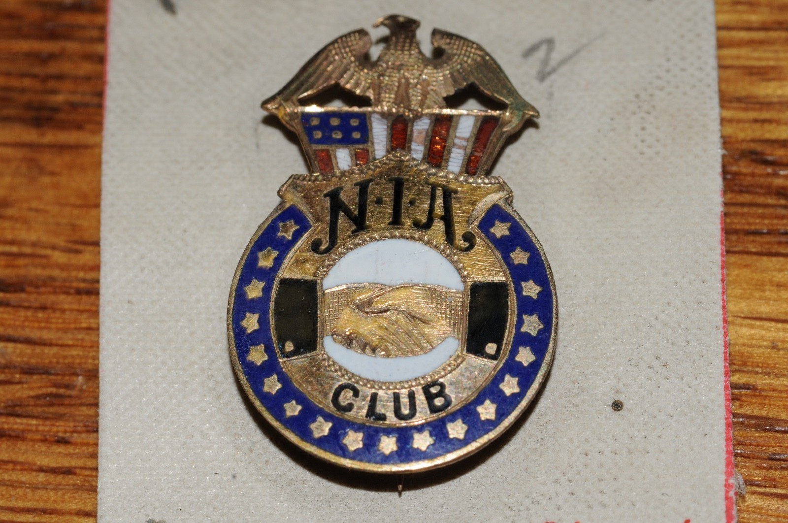 N.I.A. Club Fraternal Organization Pin Gold Filled 1899 Historical Salesman Samp N.I.A. Club Fraternal Organization Pin Gold Filled 1899 Historical Salesman Samp