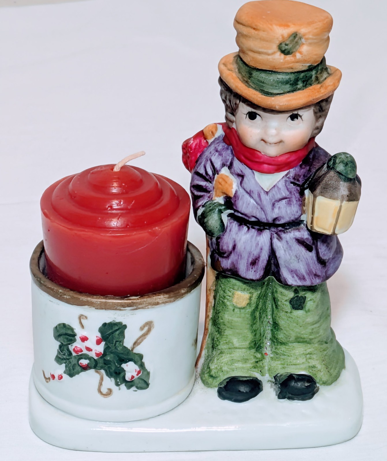 Vintage Jasco 1978 Small Child Holiday Candleholder 4.5
