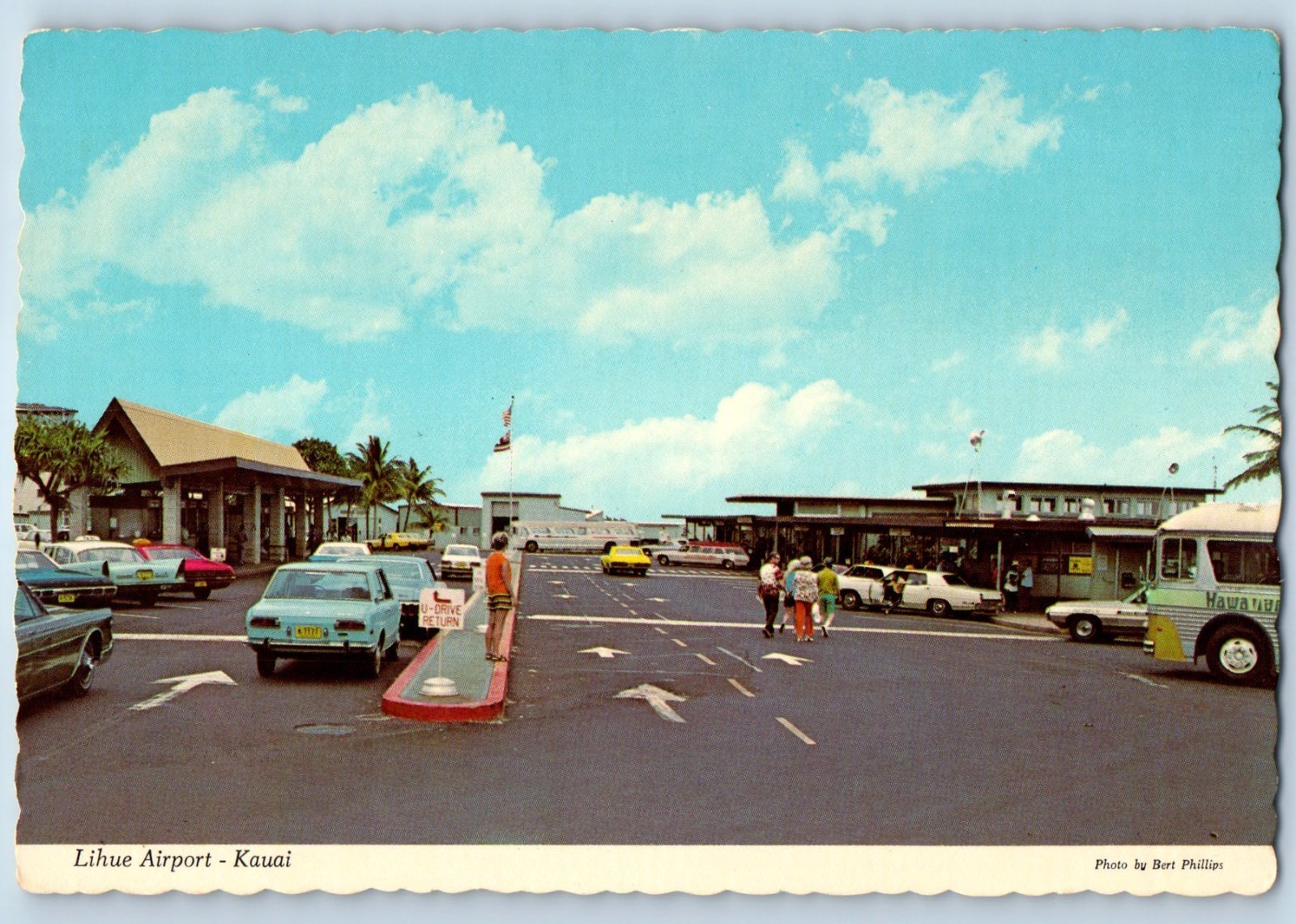 1960 Kauai Hawaii HI Vintage Postcard Lihue Airport Gateway to The Garden Island