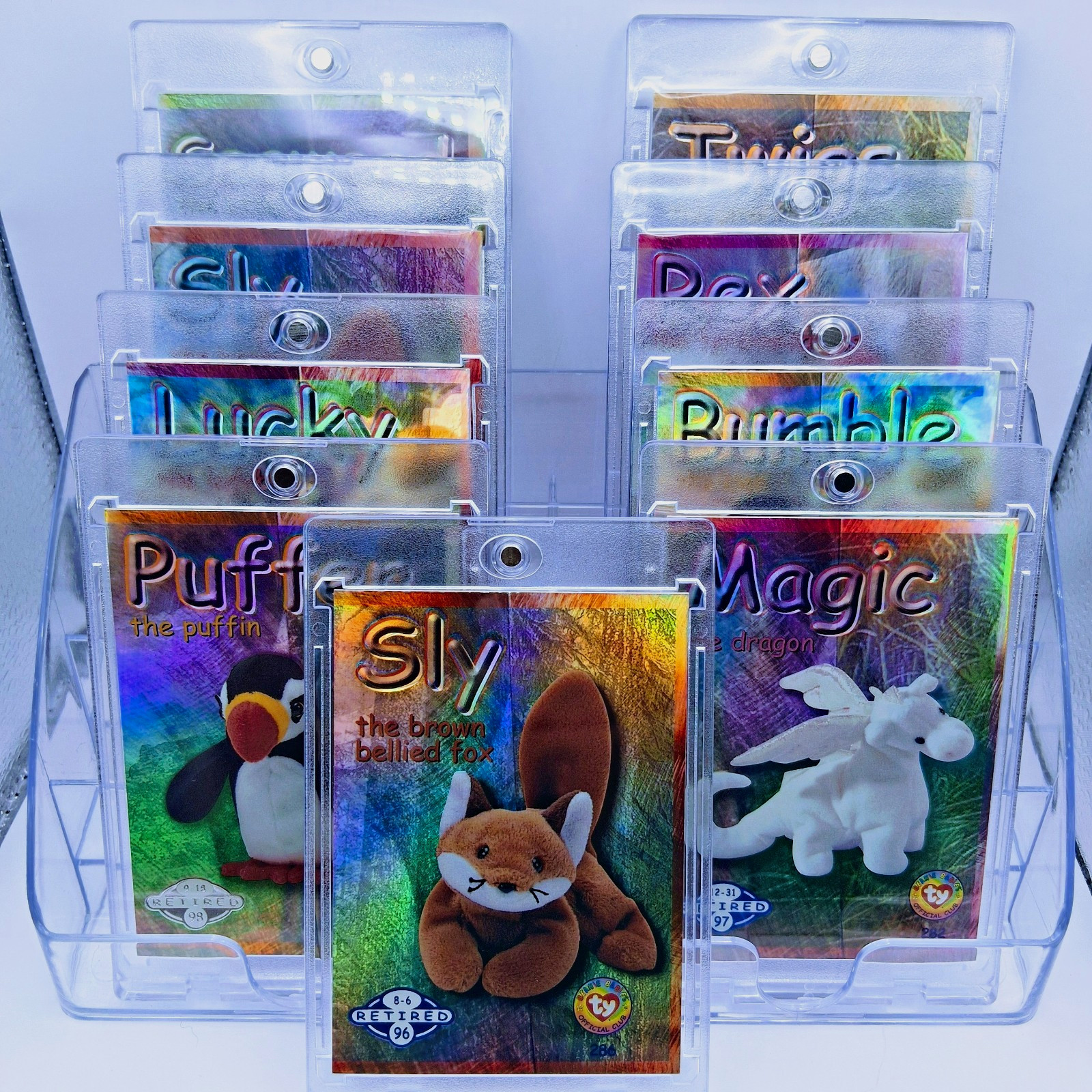 Vintage TY Beanie Babies Official Club Trading Cards Lot 9 Mix Retired Cards