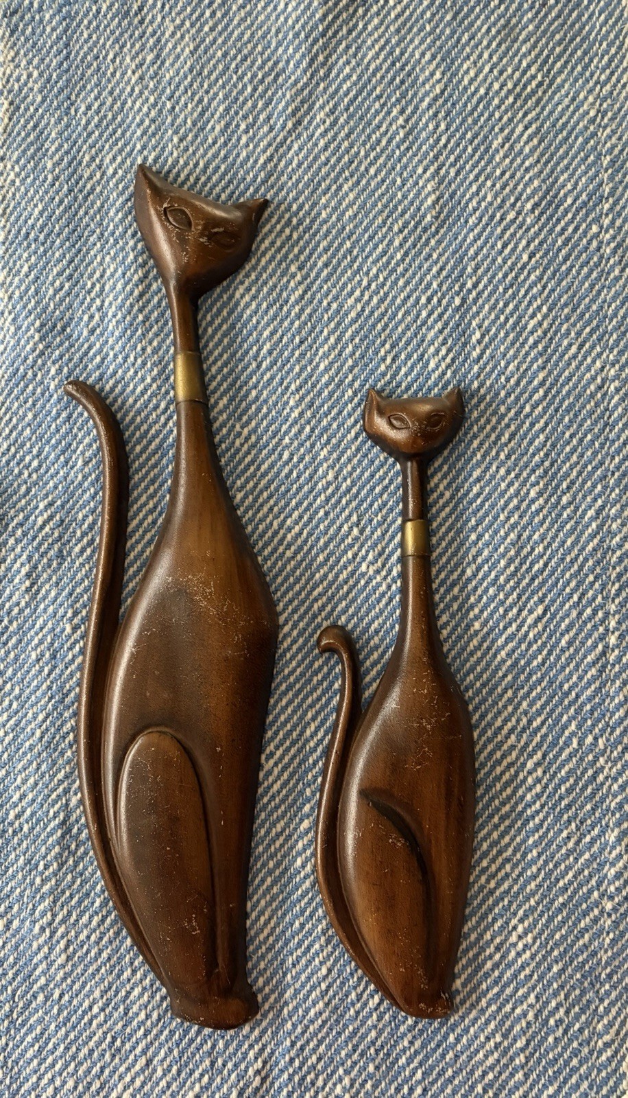 Pair Of Original MCM Siamese Cats Metal Sexton Mid Century Modern USA Retro Cool