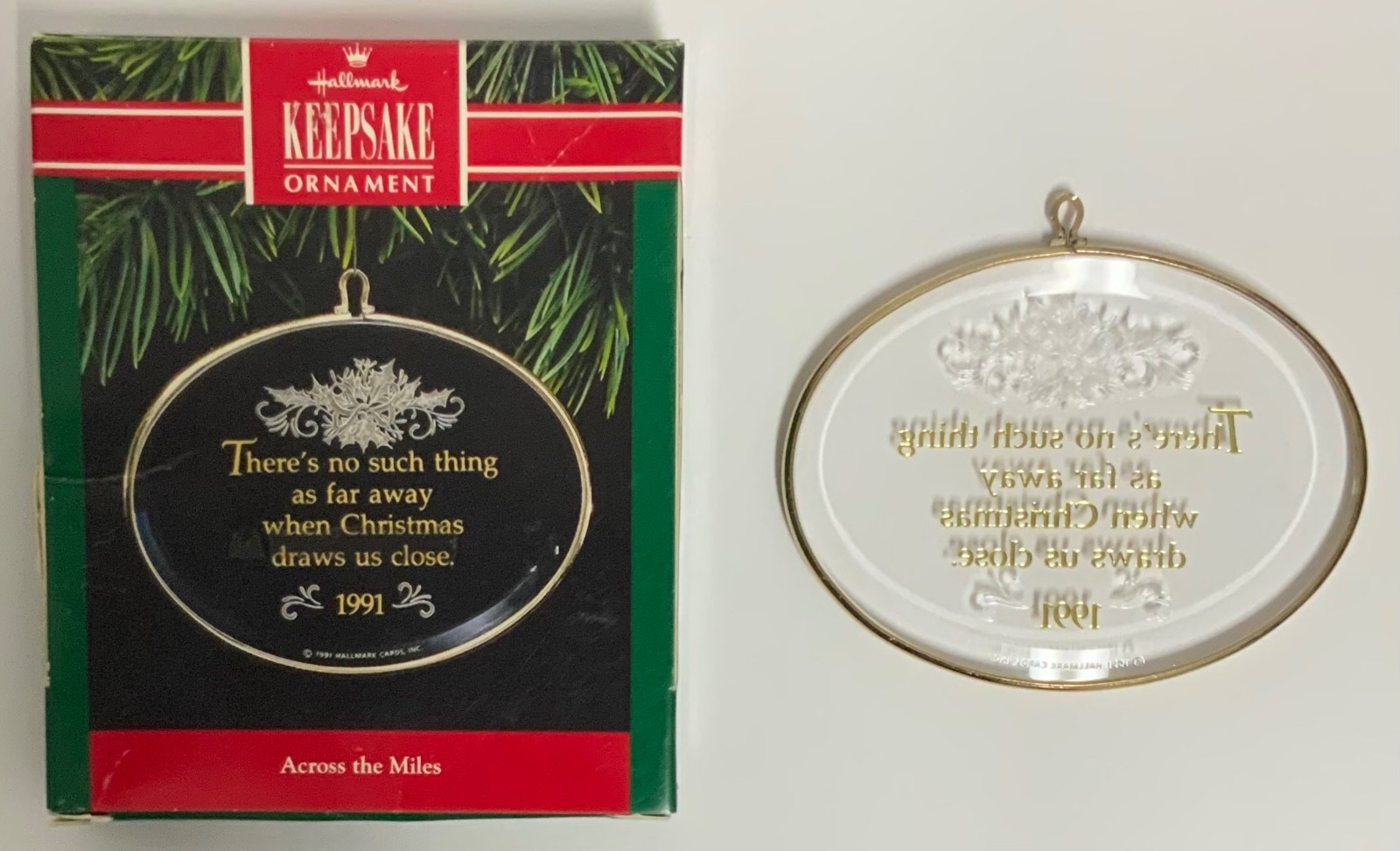 Hallmark Keepsake Christmas Ornament Across The Miles Inspirational Message