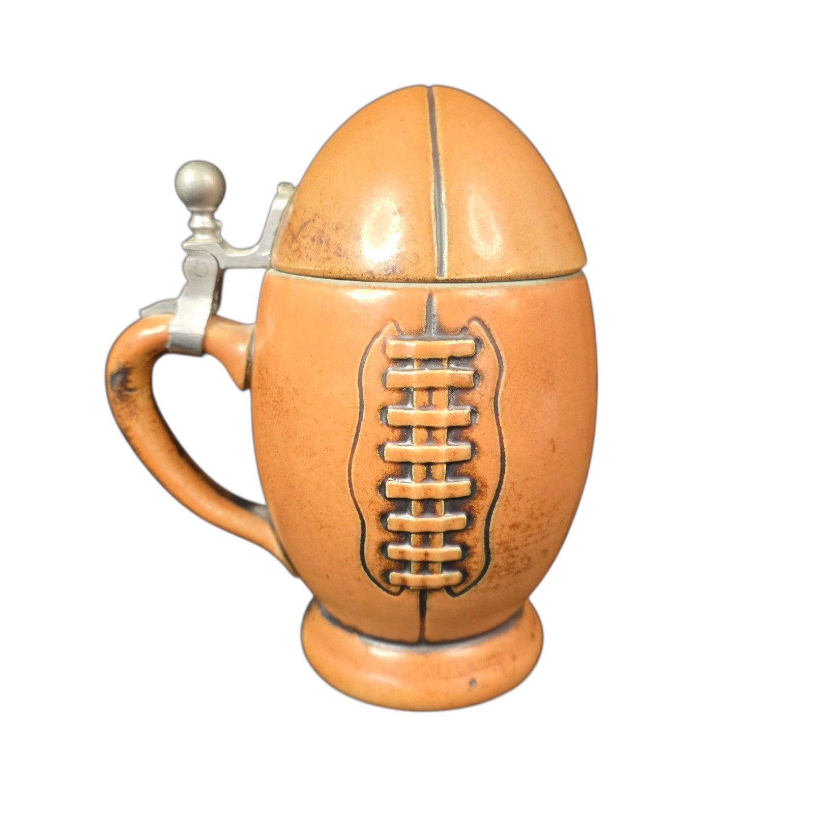 Gerz Vintage Original Football Shaped Lidded  Beer Stein Mug West Germany, 7\